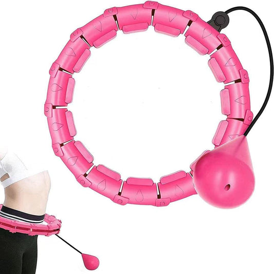 Exercise Hoops,Abdomen Fitness Weight Loss Massage,24 Detachable Knots Adjustable Size Hoops,for Adults & Kids Beginners Exercising