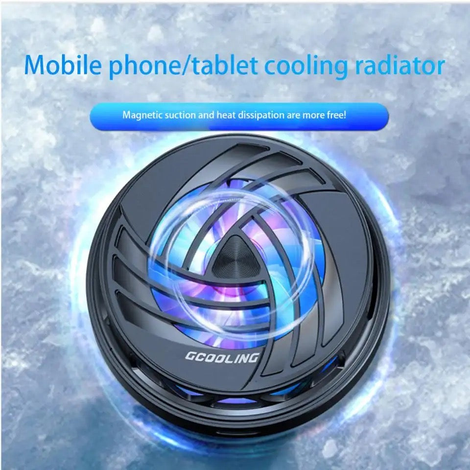 YSYQ Cell Phone Cooler, Cellphone Radiator with Semi-Conductor Cooling Chip, Phone Cooling Fan with Magnetic Plates RGB Lights and Instant Cooling system, for Mobile Gaming TikTok Live Streaming Outdoor Vlog