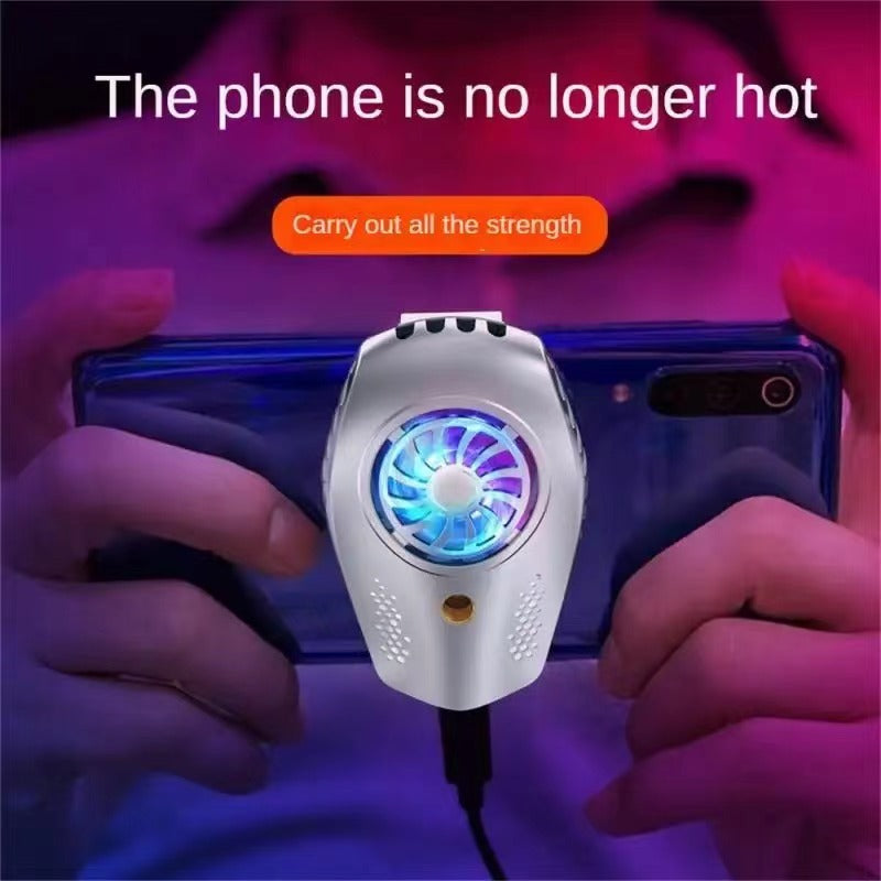 YSYQ Cell Phone Cooler Clip, Cellphone Radiator Clip with Semi-Conductor Cooling Chip, Phone Cooling Fan with RGB Lights and Instant Cooling system, for Mobile Gaming TikTok Live Streaming Outdoor Vlog