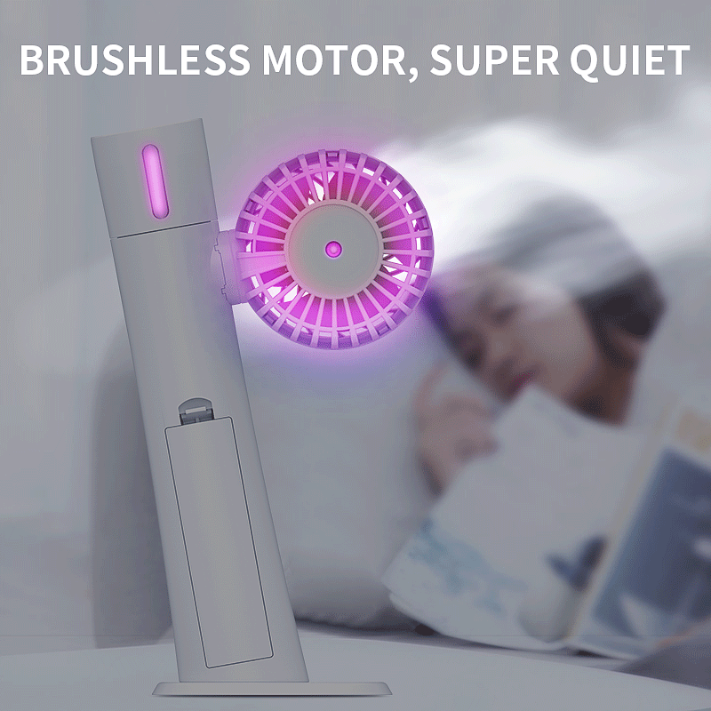 YSYQ Portable Misting Fan, Handheld Desktop Mist Cooling Fan, Battery Operated Rechargeable Mini Personal Water misting Fan 1200mAh with Water Spray, Movable Fan head for Travel, Desktop, Camping, Outings