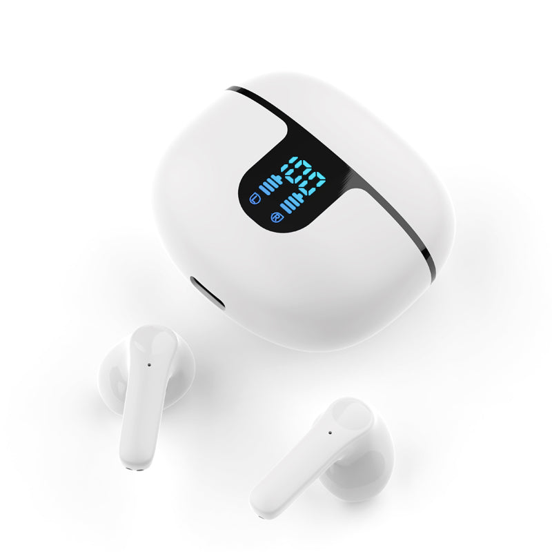 Real wireless Bluetooth headset compact LED display