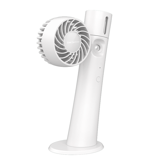 YSYQ Portable Misting Fan, Handheld Desktop Mist Cooling Fan, Battery Operated Rechargeable Mini Personal Water misting Fan 1200mAh with Water Spray, Movable Fan head for Travel, Desktop, Camping, Outings