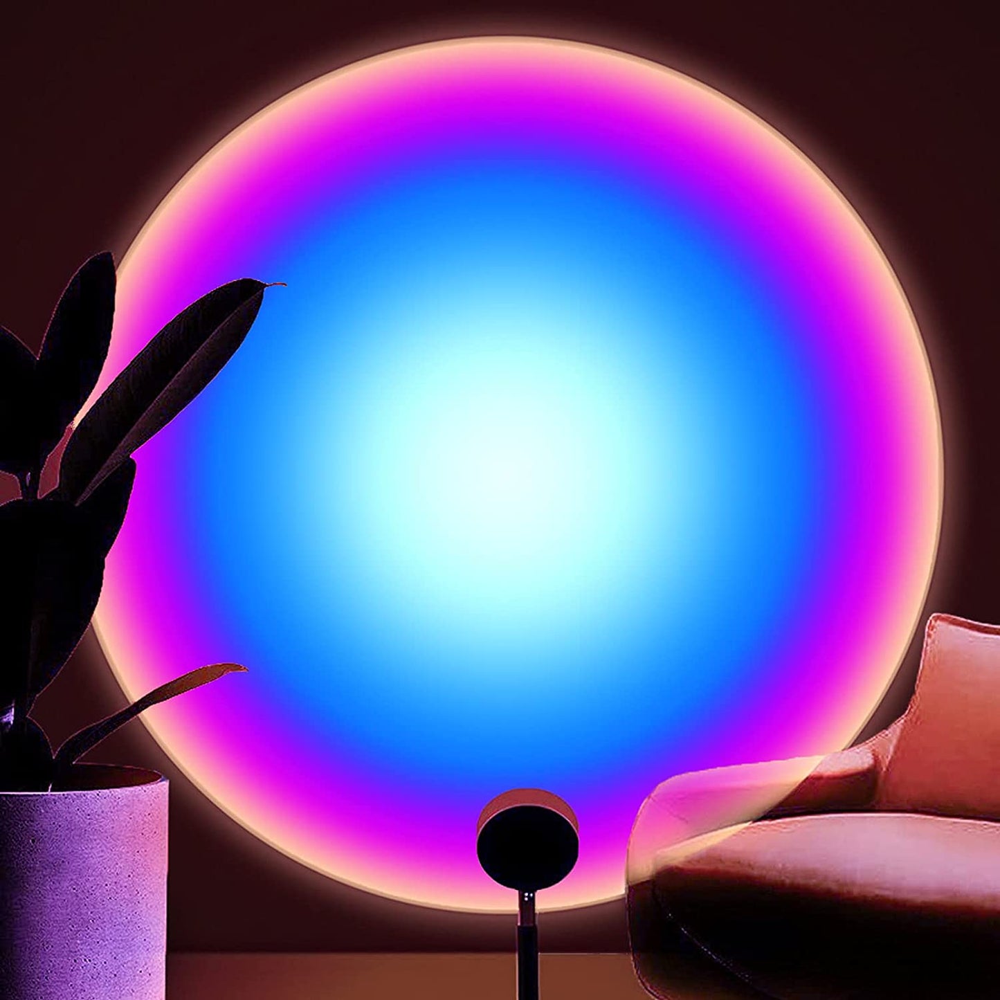 Sunset Projection Lamp LED Floor Light Rainbow Modern Night Light Living Room Stand Light Romantic for Bedroom for Girlfriend LED Gift USB Charge