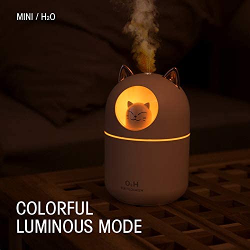 Humidifiers for Bedroom Portable for baby Ultrasonic Cool Mist Humidifier for Small Rooms, Humidifying Unit Ideal for Office with High and Low Mist Settings