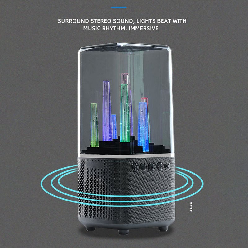 LED Bluetooth Speaker,Night Light Changing Wireless Speaker, Portable Wireless Bluetooth Speaker LED Themes,Handsfree/Phone/PC/MicroSD/USB Disk/AUX-in/TWS Supported