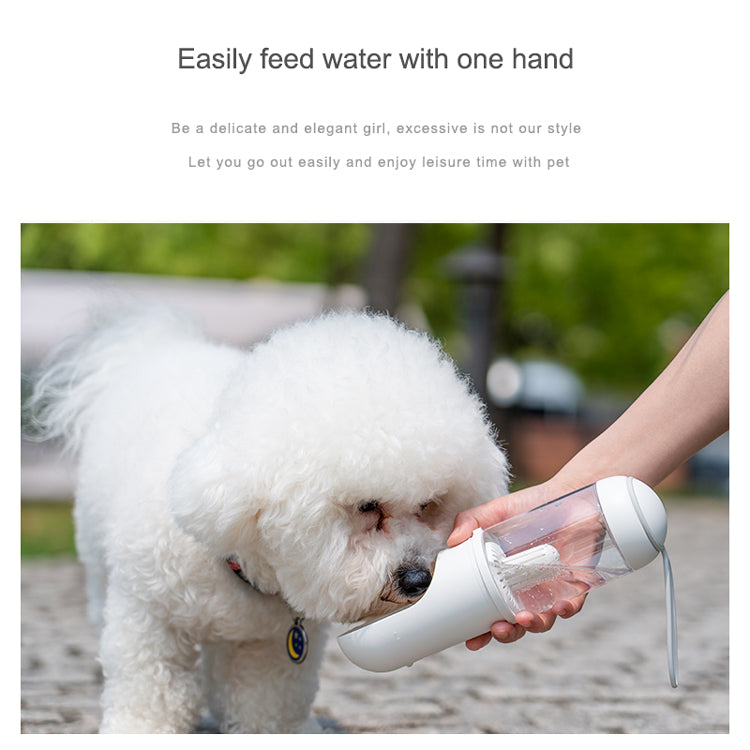 Water Bottle, Leak Proof Portable Puppy Water Dispenser with Drinking Feeder for Pets Outdoor Walking, Hiking, Travel