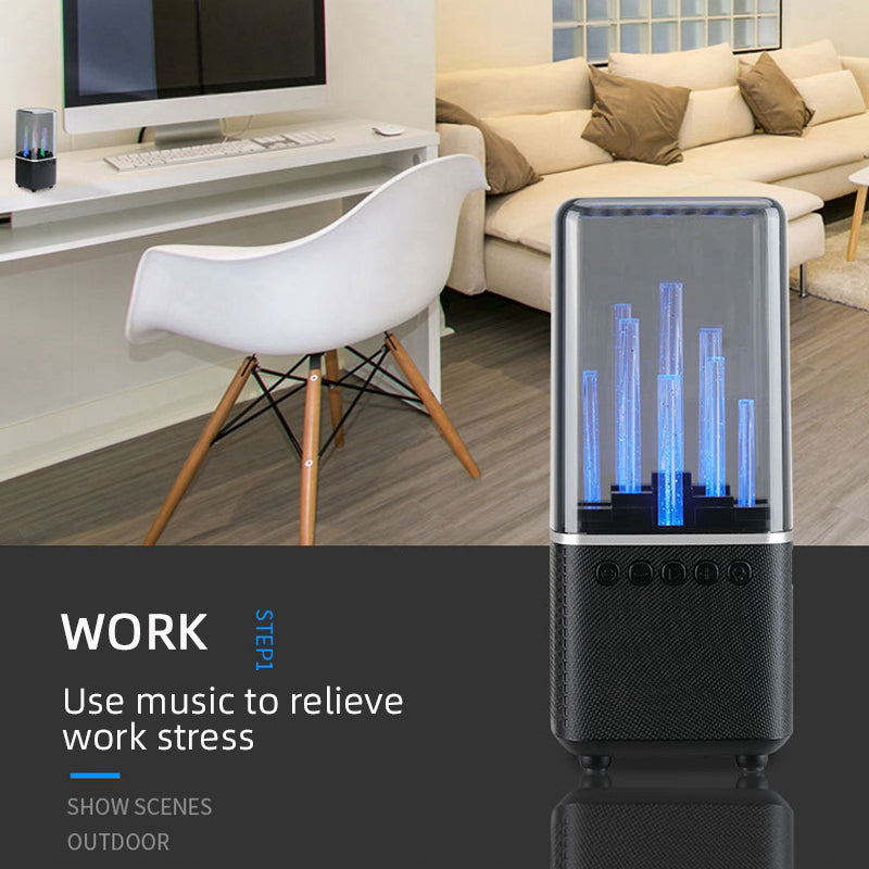 LED Bluetooth Speaker,Night Light Changing Wireless Speaker, Portable Wireless Bluetooth Speaker LED Themes,Handsfree/Phone/PC/MicroSD/USB Disk/AUX-in/TWS Supported