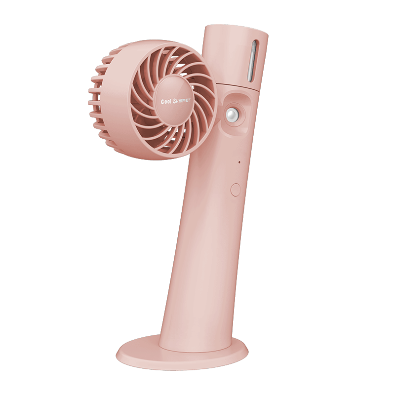 YSYQ Portable Misting Fan, Handheld Desktop Mist Cooling Fan, Battery Operated Rechargeable Mini Personal Water misting Fan 1200mAh with Water Spray, Movable Fan head for Travel, Desktop, Camping, Outings