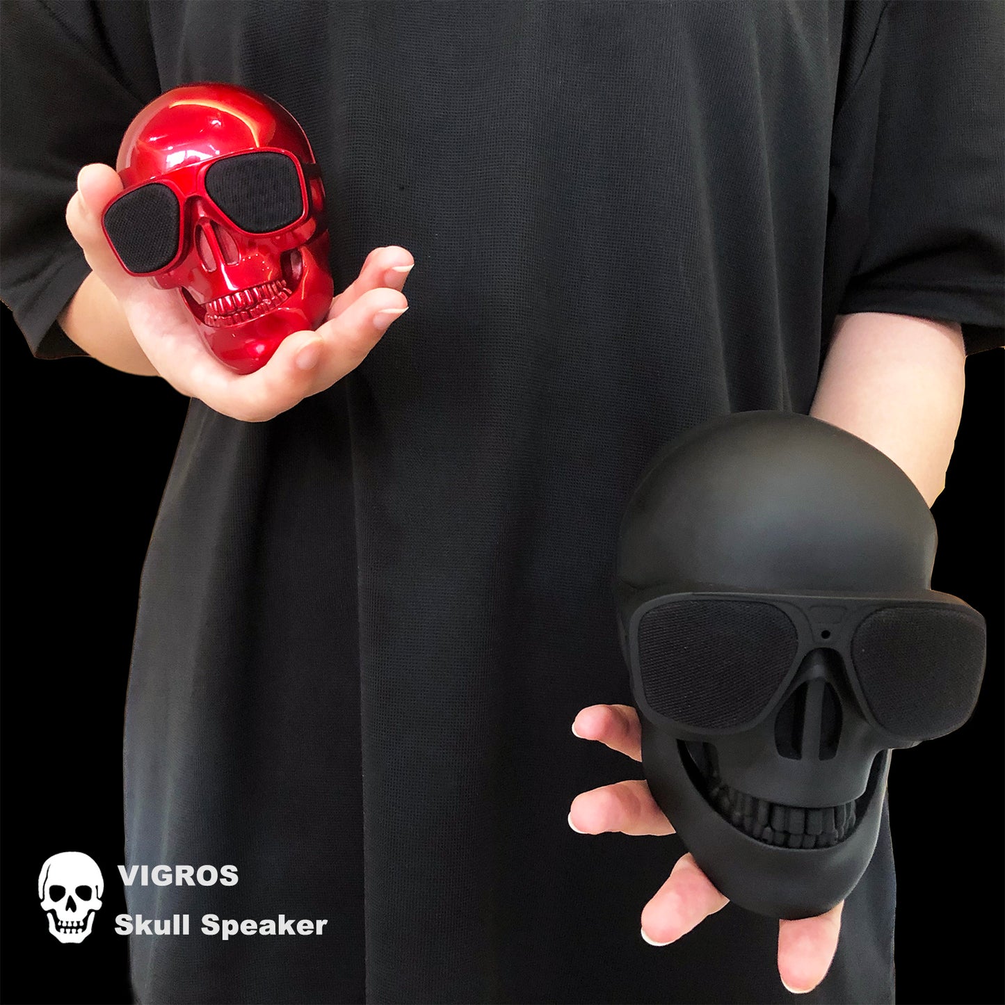 Skull Speaker Portable Bluetooth Mini Speakers Bass Stereo Compatible for Desktop PC/Laptop/Mobile Phone/MP3/MP4 Player for Halloween Decorations Unique Gift Party